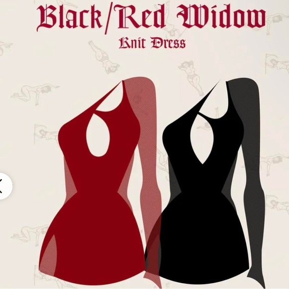 Voight Red Widow Knit Dress - Picture 5 of 6